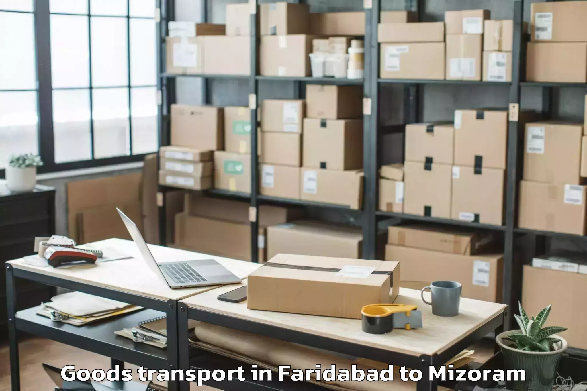 Expert Faridabad to Tlangnuam Part Goods Transport